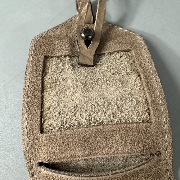 A. Bellucci Ashy Gray Croc-embossed Leather Tag - Picture 8 of 9